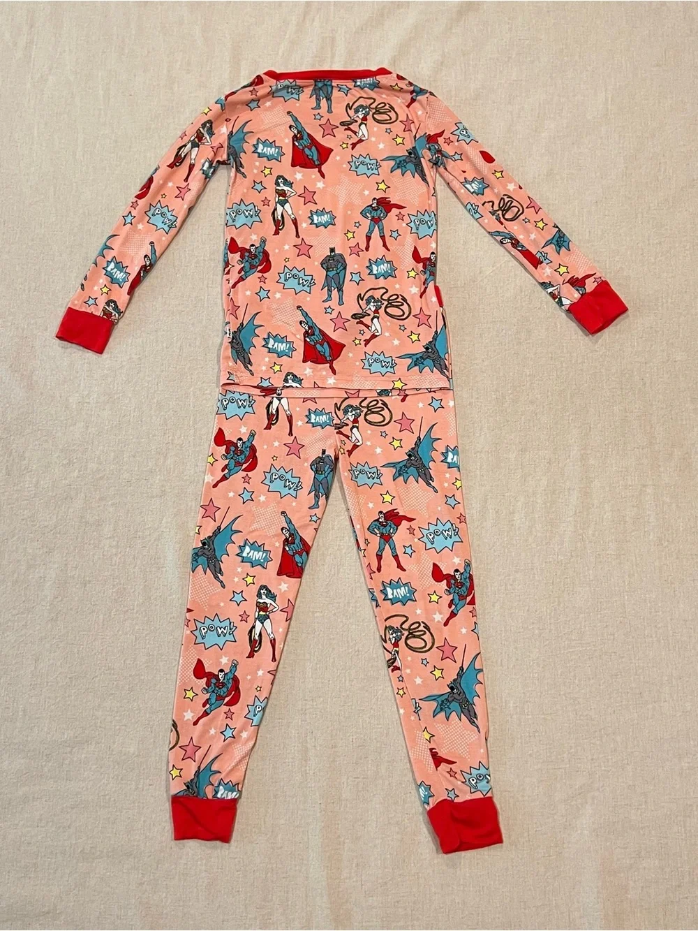 Little Sleepies Pink Super Hero Justice League Pajama Set 4T